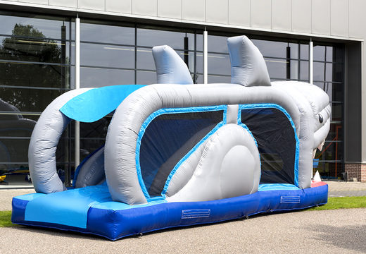 Order inflatable mini run shark 8m obstacle course for children. Buy inflatable obstacle courses online now at JB Inflatables America