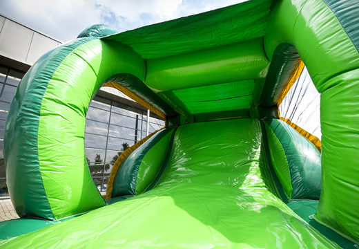 Buy inflatable 8 meter crocodile themed obstacle course with 3D objects for kids. Order inflatable obstacle courses now online at JB Inflatables America