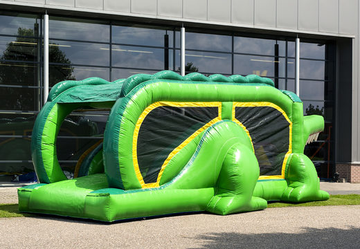 Order 8 meter long inflatable crocodile assault course for kids. Buy inflatable obstacle courses online now at JB Inflatables America