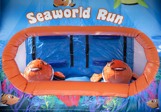 Order an obstacle course in the Seaworld theme for kids. Buy inflatable obstacle courses online now at JB Inflatables America
