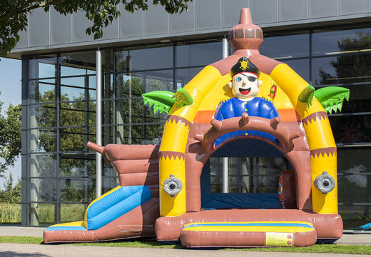 Order inflatable multifun bounce house with roof in pirate theme for kids at JB Inflatables America. Buy inflatable bounce houses online at JB Inflatables America