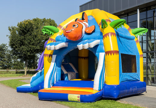 Order multifun super clownfish bounce house with slide for kids. Buy inflatable bounce houses online at JB Inflatables America