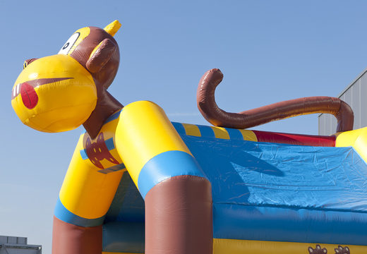 Order an inflatable multifun bouncer for kids with a roof and a 3D object of a monkey at JB Inflatables America. Buy inflatable bouncers online at JB Inflatables America