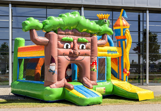 Medium inflatable multiplay bounce house in fairytale theme for children. Order inflatable bounce houses online at JB Inflatables America