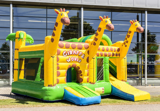 Order medium inflatable giraffe bounce house with slide for children. Buy inflatable bounce houses online at JB Inflatables America
