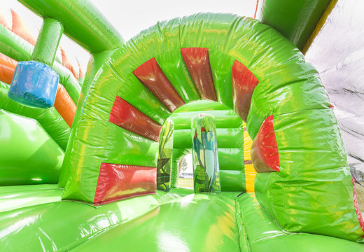 Order medium inflatable multiplay bouncer in safari gorilla theme with slide for children. Buy inflatable bouncers online at JB Inflatables America