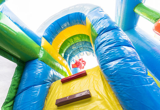 Multiplay seaworld bouncer with a slide, fun objects on the jumping surface and striking 3D objects for kids. Buy inflatable bouncers online at JB Inflatables America