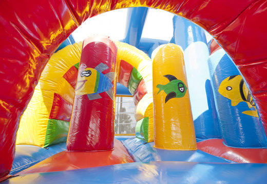 Order medium inflatable shark bounce house with slide for kids. Buy inflatable bounce houses online at JB Inflatables America
