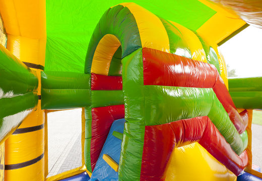 Buy a crocodile themed bounce house with a slide for children. Order inflatable bounce houses online at JB Inflatables America