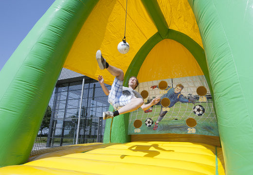 Get soccer kick arena attraction suitable for young and old, big and small. Buy inflatable soccer kick arena attraction online now at JB Inflatables America