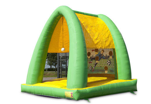 Inflatable soccer kick arena attraction suitable for young and old, large and small. Order inflatable soccer kick arena attraction now online at JB Inflatables America