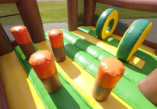 Impressive inflatable gorilla themed slide with a splash pool for kids. Buy inflatable slides now online at JB Inflatables America
