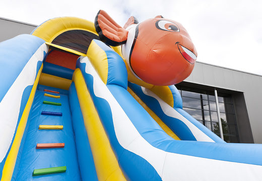 Order slide clownfish multiplay and bath for kids for kids. Buy inflatable slides now online at JB Inflatables America