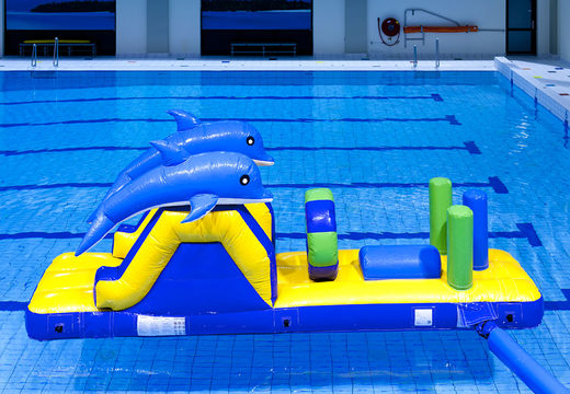 Dolphin run with large obstacle and fun objects for both young and old. Buy inflatable water attractions online now at JB Inflatables America