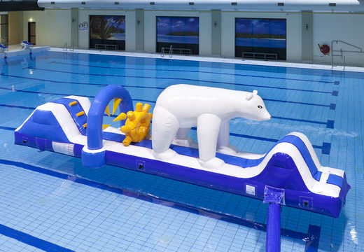 Buy a polar bear themed inflatable pool with fun 3D objects for both young and old. Order inflatable water attractions now online at JB Inflatables America
