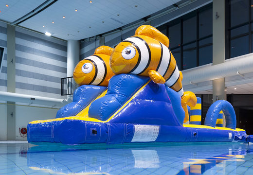 Slide clownfish run for both young and old. Buy inflatable water attractions online now at JB Inflatables America