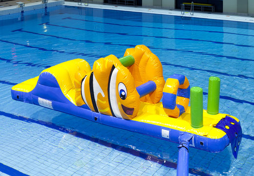Inflatable fish run obstacle course with fun 3D obstacles for both young and old. Order inflatable obstacle courses online now at JB Inflatables America