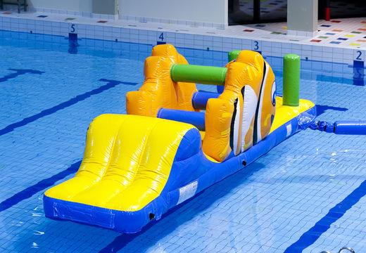 Order slide obstacle course fish run with fun 3D obstacles for both young and old. Buy inflatable obstacle courses online now at JB Inflatables America