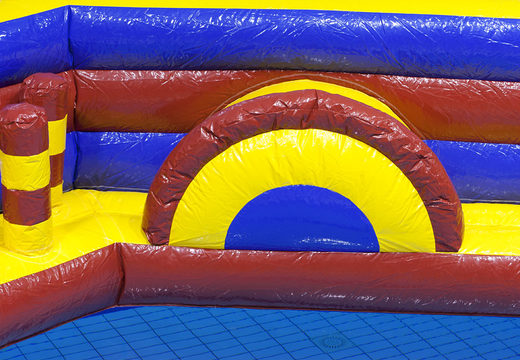 Order a double Zig Zag adventure obstacle course for both young and old. Buy inflatable pool obstacle courses online now at JB Inflatables America