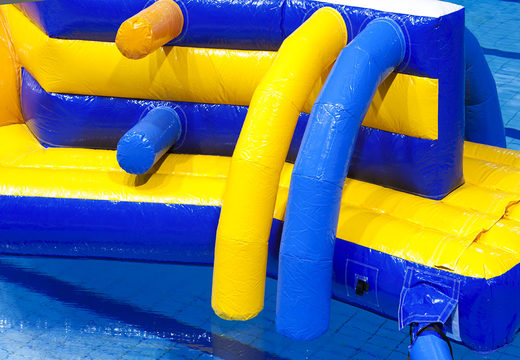 Buy Zig Zag Zee inflatable double obstacle course for both young and old. Order inflatable pool obstacle courses now online at JB Inflatables America