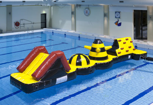 Adventure run inflatable pool with challenging obstacle objects for both young and old. Order inflatable pool games now online at JB Inflatables America