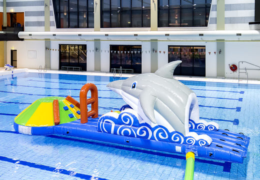 Order a unique inflatable slide in the dolphin theme for both young and old. Buy inflatable pool games now online at JB Inflatables America