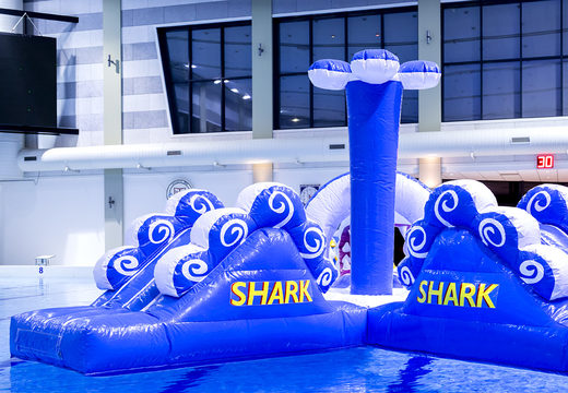 Buy a double inflatable hair run assault course for kids. Order inflatable water attractions now online at JB Inflatables America