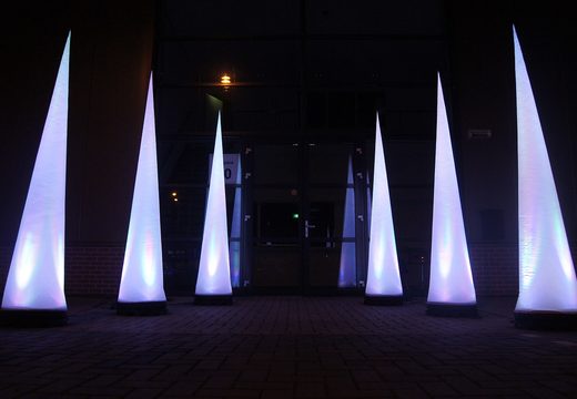 Order the 2.5m light pillars in cone shape from JB Inflatables America. Available in standard versions and in every conceivable shape and color