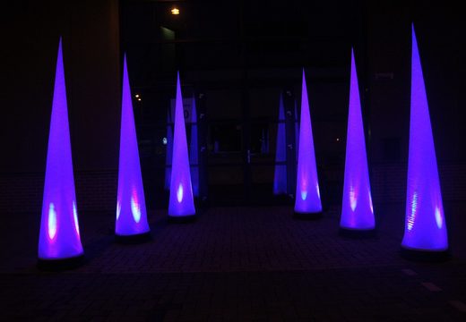 Order at JB Inflatables America the 2.5m light pillars in the shape of a cone directly online. Buy top quality light pillars online now at JB Inflatables America