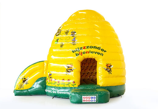 Order custom inflatable PRNC De Gravers Bijenkorf bounce house online at JB Promotions America; specialist in inflatable advertising items such as custom bounce houses