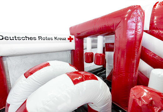 Have a promotional Red Cross Multiplay bounce houses made at JB Promotions America. Buy promotional inflatables in all shapes and sizes at JB Promotions America