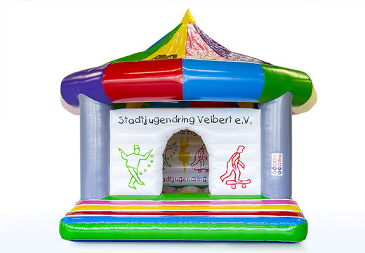 Order a custom Stadjugendring Carousel inflatable bouncer from JB Promotions America; specialist in inflatable advertising items such as custom bounce houses
