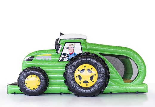 Inflatable custom made mini run tractor strom track for both indoor and outdoor use. Buy inflatable obstacle courses online now at JB Promotions America