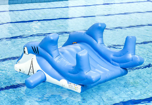 Get an airtight shark-themed inflatable slide for both young and old. Order inflatable pool games now online at JB Inflatables America