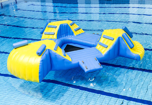 Order unique airtight inflatable triangle island in the colors red/blue/white for both young and old. Buy inflatable pool games now online at JB Inflatables America