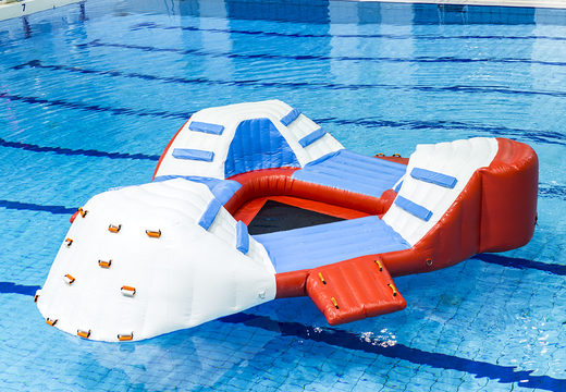 Buy airtight triangle island in the colors red-blue-white for both young and old. Order inflatable water attractions now online at JB Inflatables America