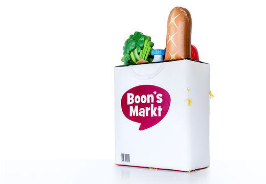 Buy custom Boon's Markt shopping bag inflatable product replica online. Get your blow-up promotionals online at JB Inflatables America