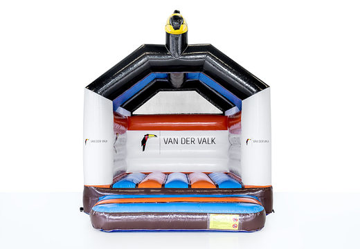 Custom Van der Valk - a frame with 3D object of the toucan bounce houses are perfect for different events. Order custom-made bounce houses at JB Promotions America