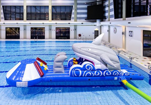 Buy a shark themed inflatable slide for both young and old. Order inflatable pool games now online at JB Inflatables America