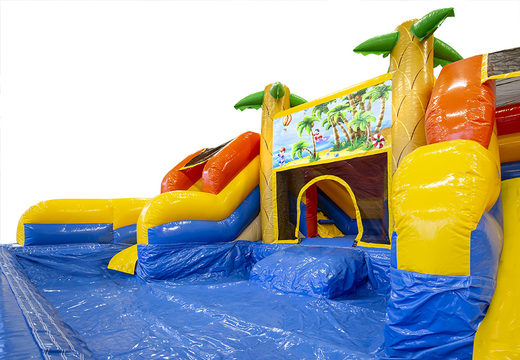 Inflatable pool bouncer with slides for children for sale at JB Inflatables America. Order inflatable bouncers online at JB Inflatables America 