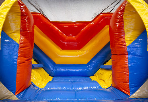 Inflatable pool bounce house with slides in water slide box theme for children can be ordered from JB Inflatables America . Buy bounce houses online at JB Inflatables America 