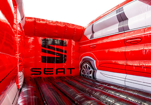 Order online SEAT - custom car inflatables in red at JB Promotions America; specialist in inflatable advertising items such as custom bouncers