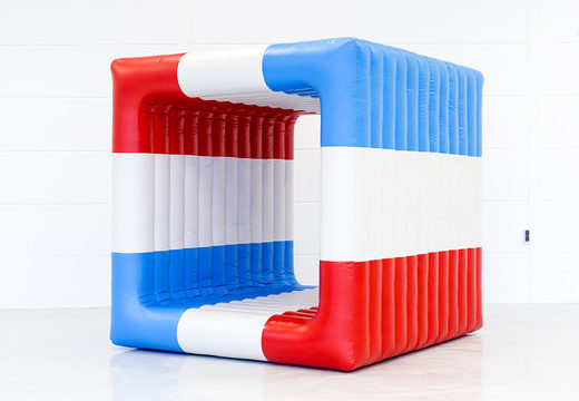 Buy red-white-blue flip it cube for both old and young. Order inflatable items online at JB Inflatables America