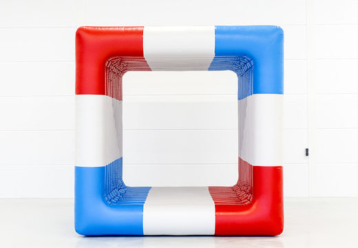 Buy unique red-white-blue flip it cube for both old and young. Get your inflatable items now online at JB Inflatables America