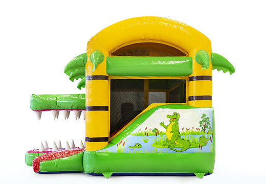Order mini inflatable crocodile bounce house with slide for children. Buy inflatable bounce houses online at JB Inflatables America