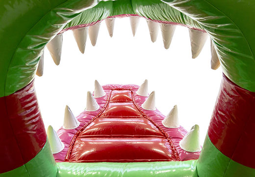 Order small indoor inflatable multiplay bouncer in crocodile theme for children. Buy inflatable bouncers online at JB Inflatables America