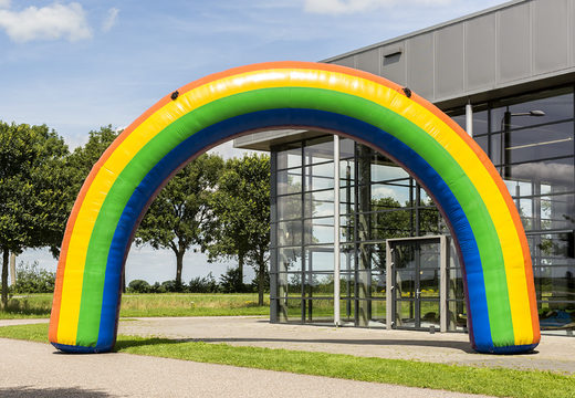 Order an inflatable 9x6m rainbow archway at JB Inflatables America. All standard inflatable arches are delivered super fast