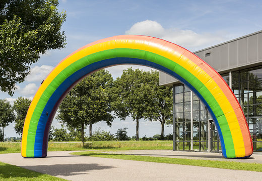 Inflatable 15x8m rainbow archways for sale at JB Inflatables America. Inflatable arches for sport events available to buy in standard colors and sizes