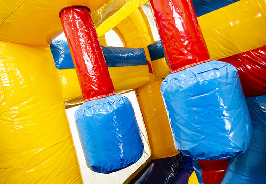 Order bounce house in superhero with a slide for children. Buy inflatable bounce houses online at JB Inflatables America
