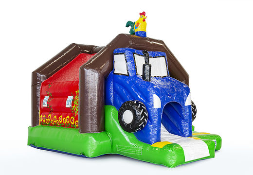 Buy inflatable slide combo farm-themed bounce house for children. Inflatable bounce houses with slide for sale at JB Inflatables America